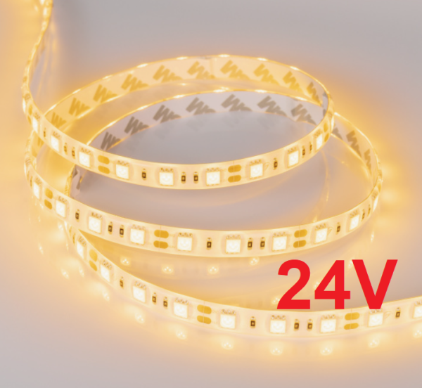 Светодиодная лента герметичная Ecola 24V 14.4W/m 60Led/m IP65 2800K 1080Lm/m PROSMD5050 P5DW14ESB (цена за 1м)