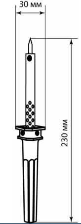 Паяльник электрический TDM ПЭ-40 с жалом "конус" с подставкой 40Вт SQ1025-0201