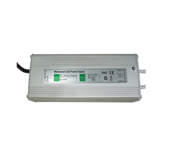 Блок питания для светодиодных лент Ecola 12V 100W IP67 197х53х21мм (герметичный)