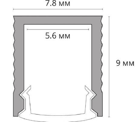 Профиль для св/д ленты ARTELAMP 9х7.8х2000 IP20 SURFACE