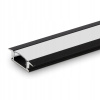Комплект ПВЧБ-6 2000х22х6мм профиль алюм. врезной черный с белым экраном