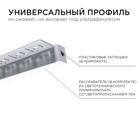 Профиль под гипсокартон и керам. плитку боковой  2500х33х13мм для лент шир. до 9мм