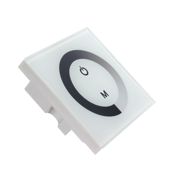 Диммер Ecola 12V 144W(24V 288W) 12A настен. панель с кольц. сенсор. с устан. короб. для одноцв.ленты